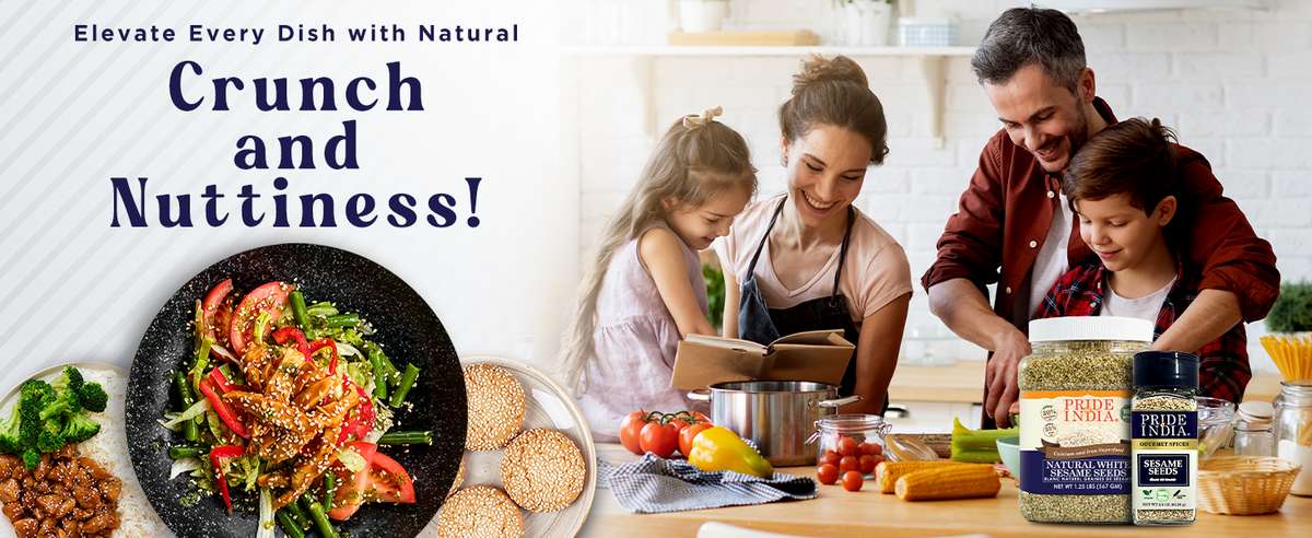 sesame seeds organic whole natural non-GMO healthy snack cooking baking vegan gluten-free culinary