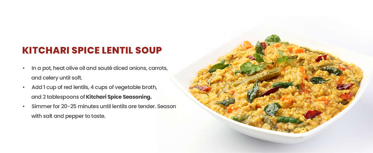 Flavorful Kitchari Spice Enhancing the Richness of Your Kitchari Lentil Soup with Aromatic Spices