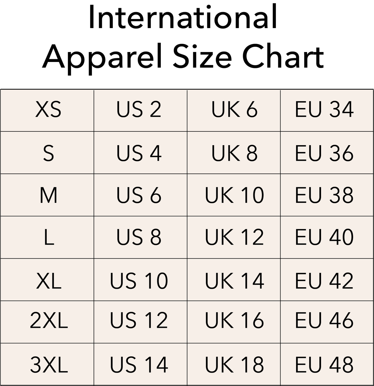 Size Chart Us 8 2024