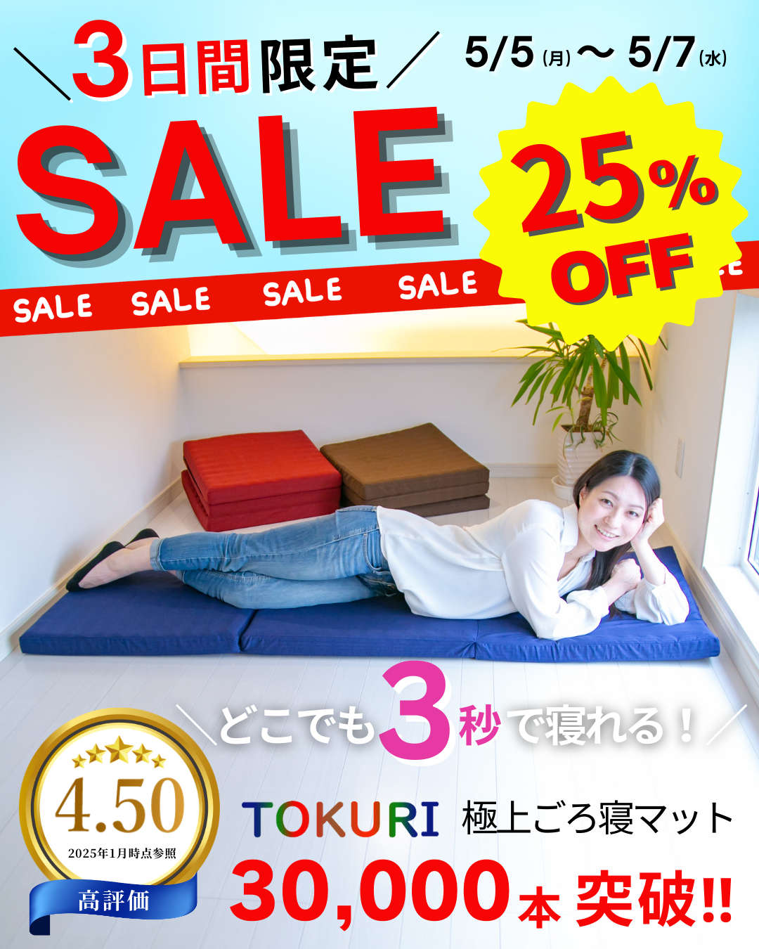 注目の 極上 ごろ寝マット 【TOKURI】 人気ランキング1位のコンパクト その他