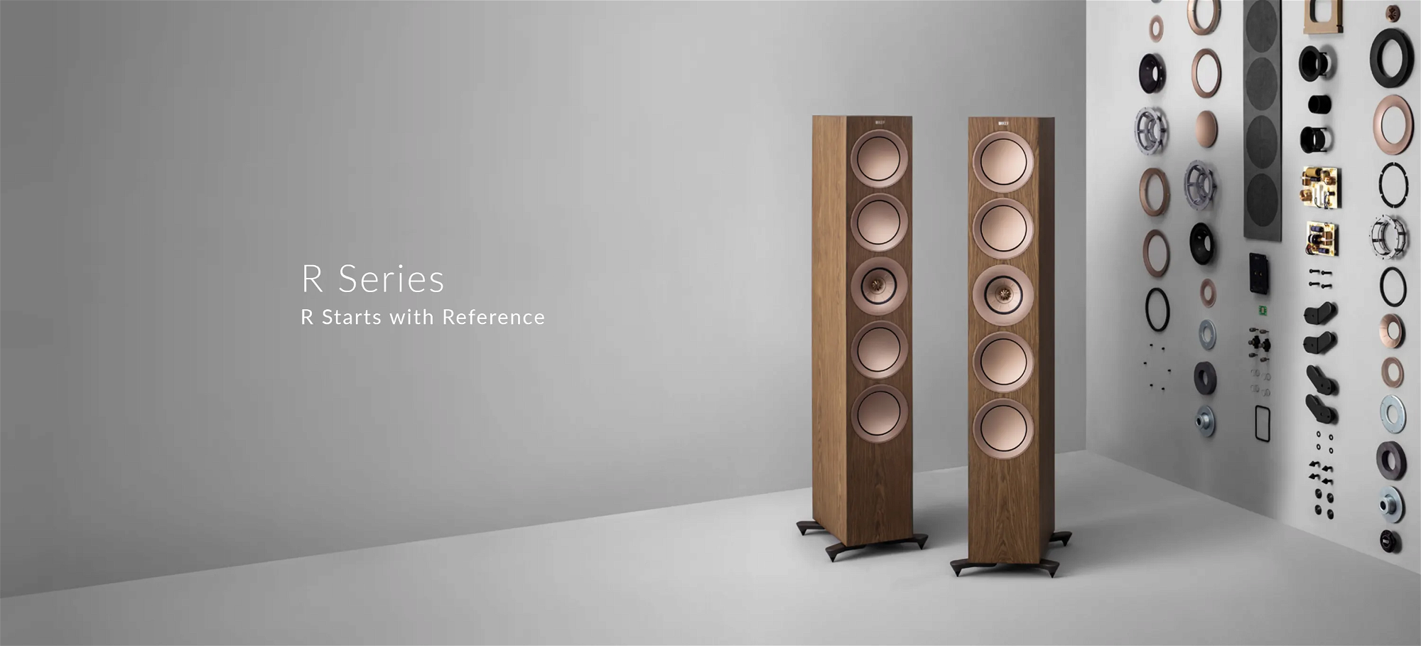 KEF R Series floorstanding bookshelf speakers