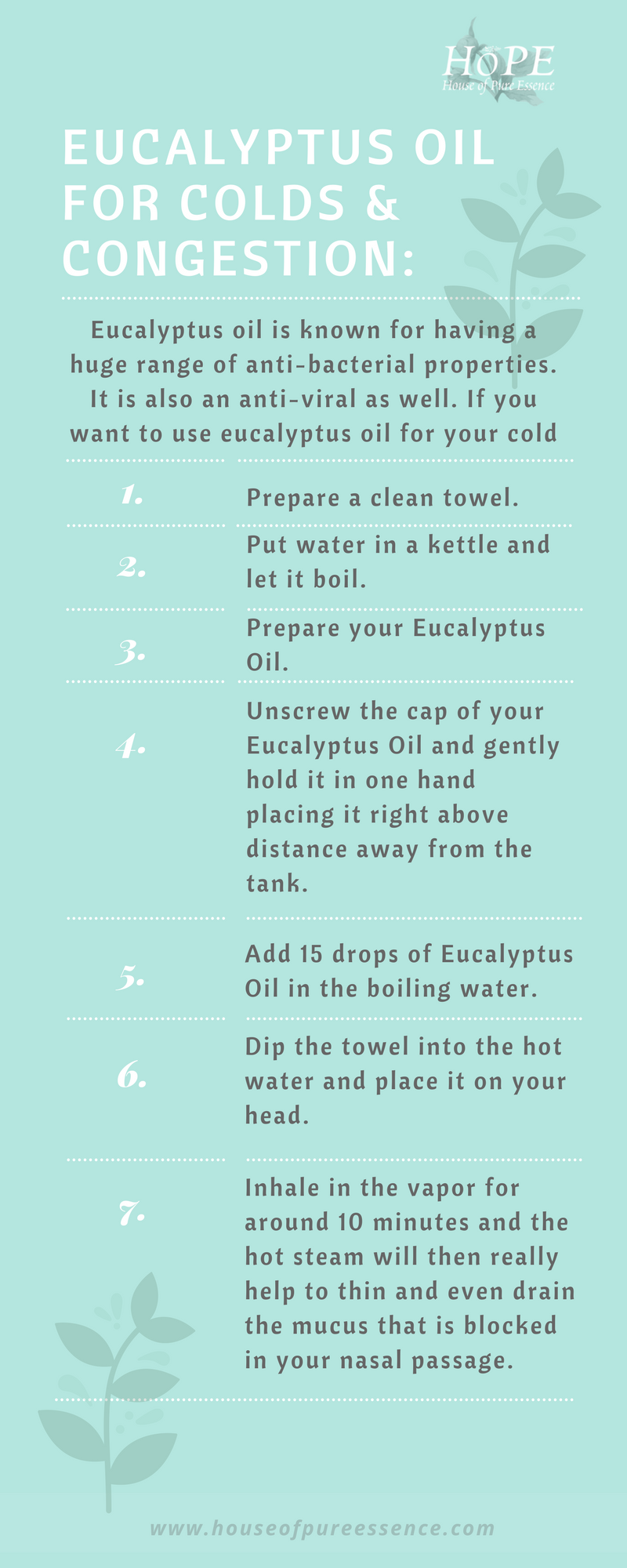 Hope Eucalyptus Oil for colds and congestion