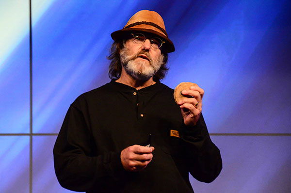 Paul Stamets with an Amadou mushroom