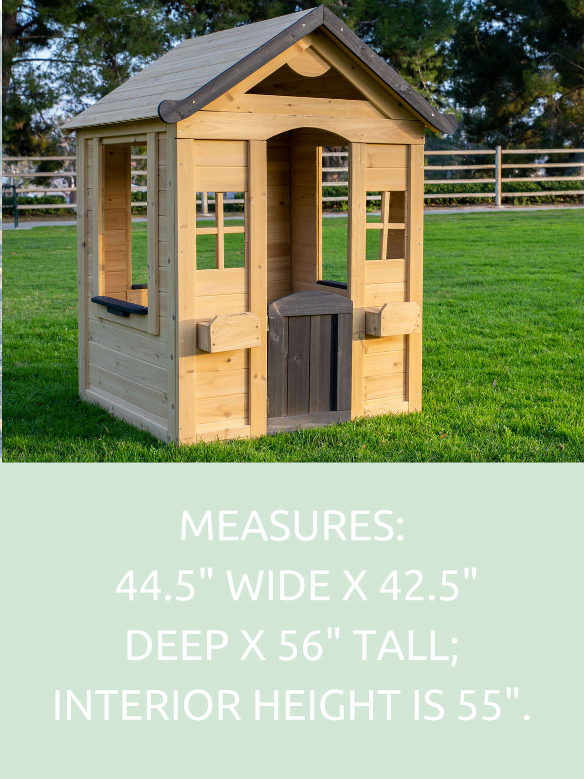 wooden playhouse with assembly