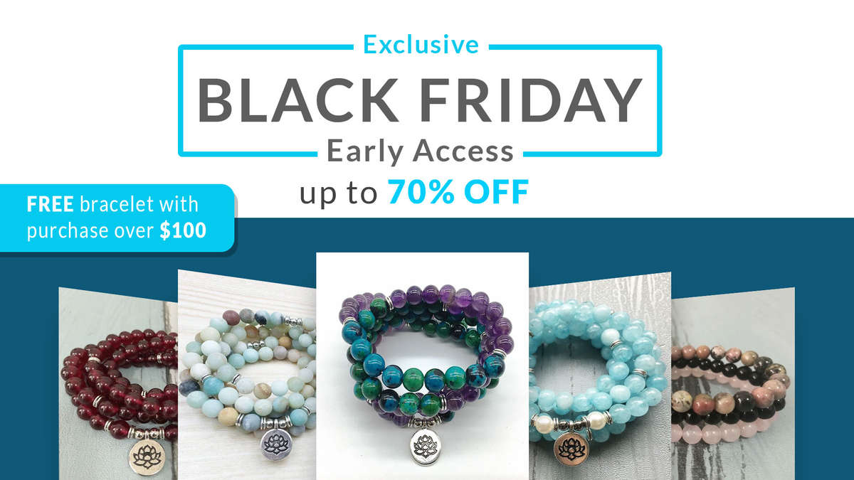 black friday mala crystal healing jewelry best sale