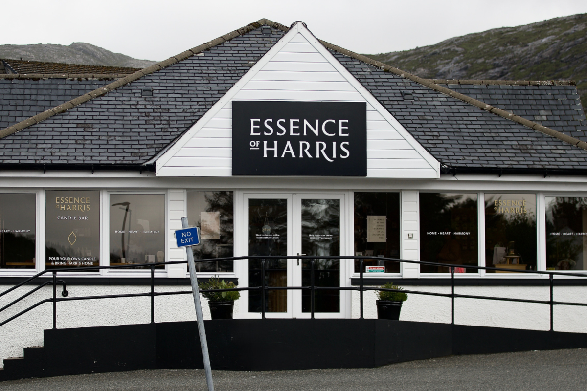 Front of the Essence of Harris Tarbert store