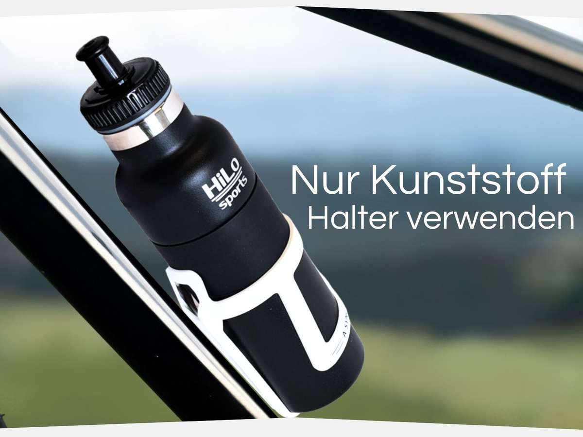Edelstahl Fahrradflasche für Kunststoff Halter