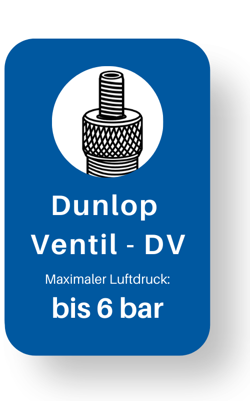 DV Dunlop Ventil bis 6 bar Luftdruck