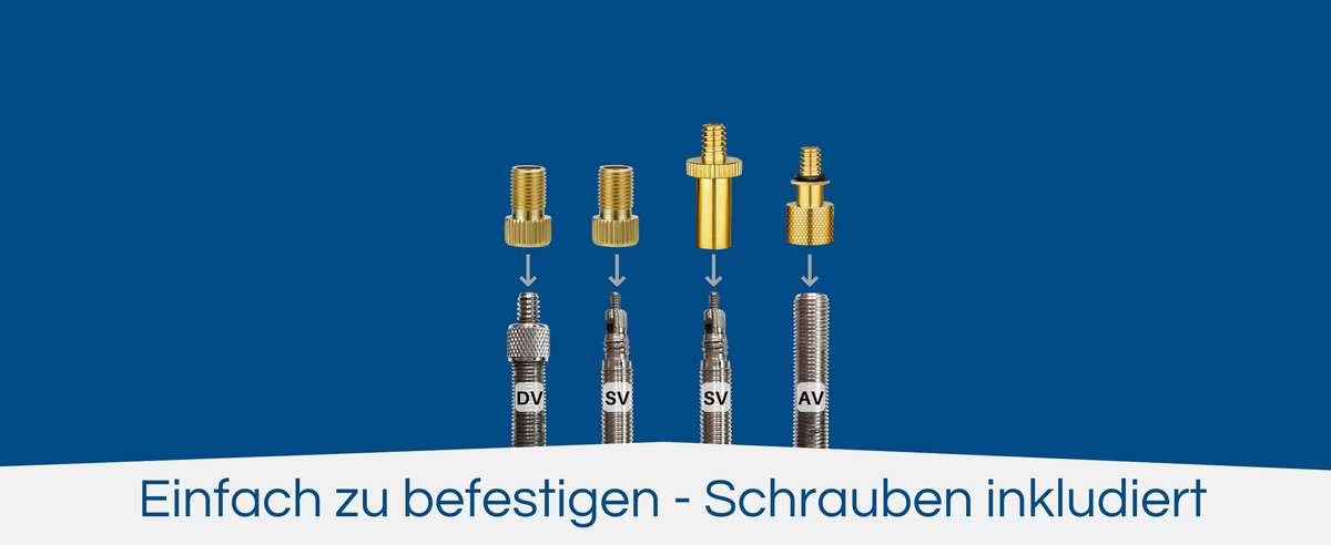 Adapter Fahrrad Ventile auf Auto Ventile