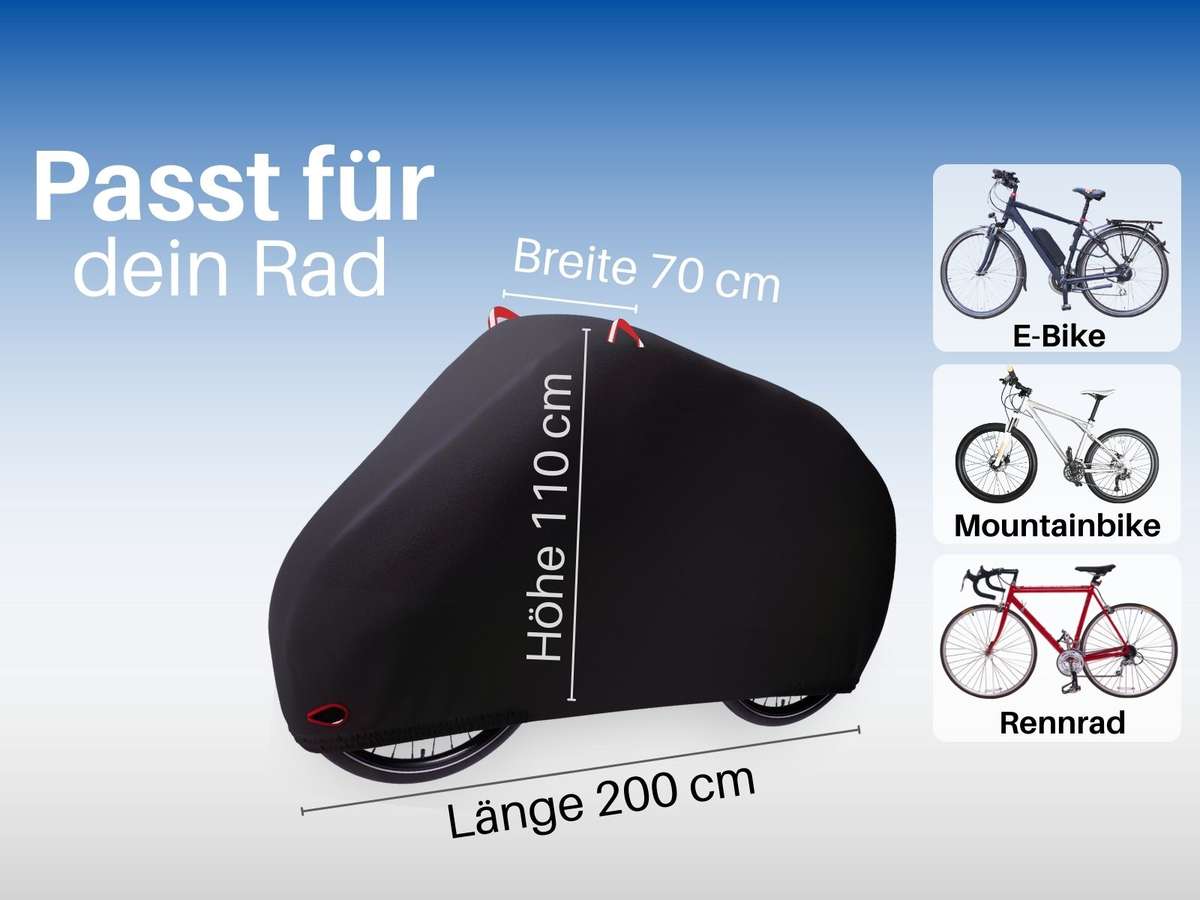 Die Fahrrad Schutzhülle passt für alle Fahrräder