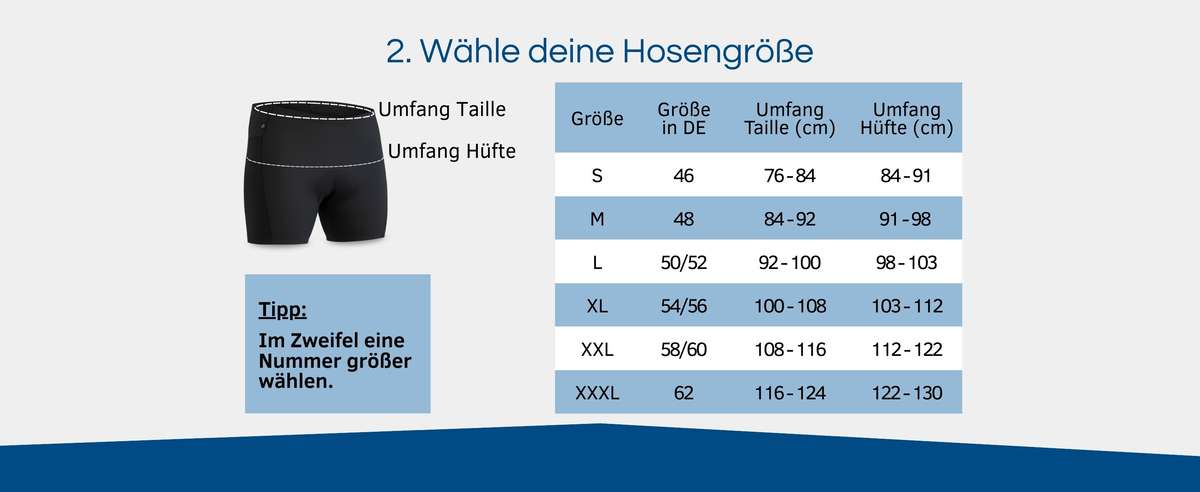 Unsichtbare Rad Unterhose