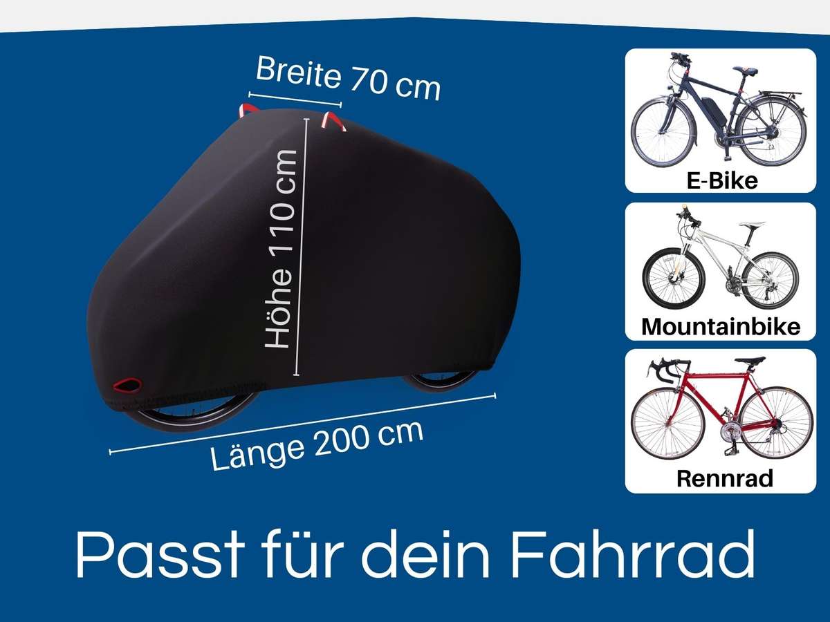 Die Fahrrad Schutzhülle passt für alle Fahrräder