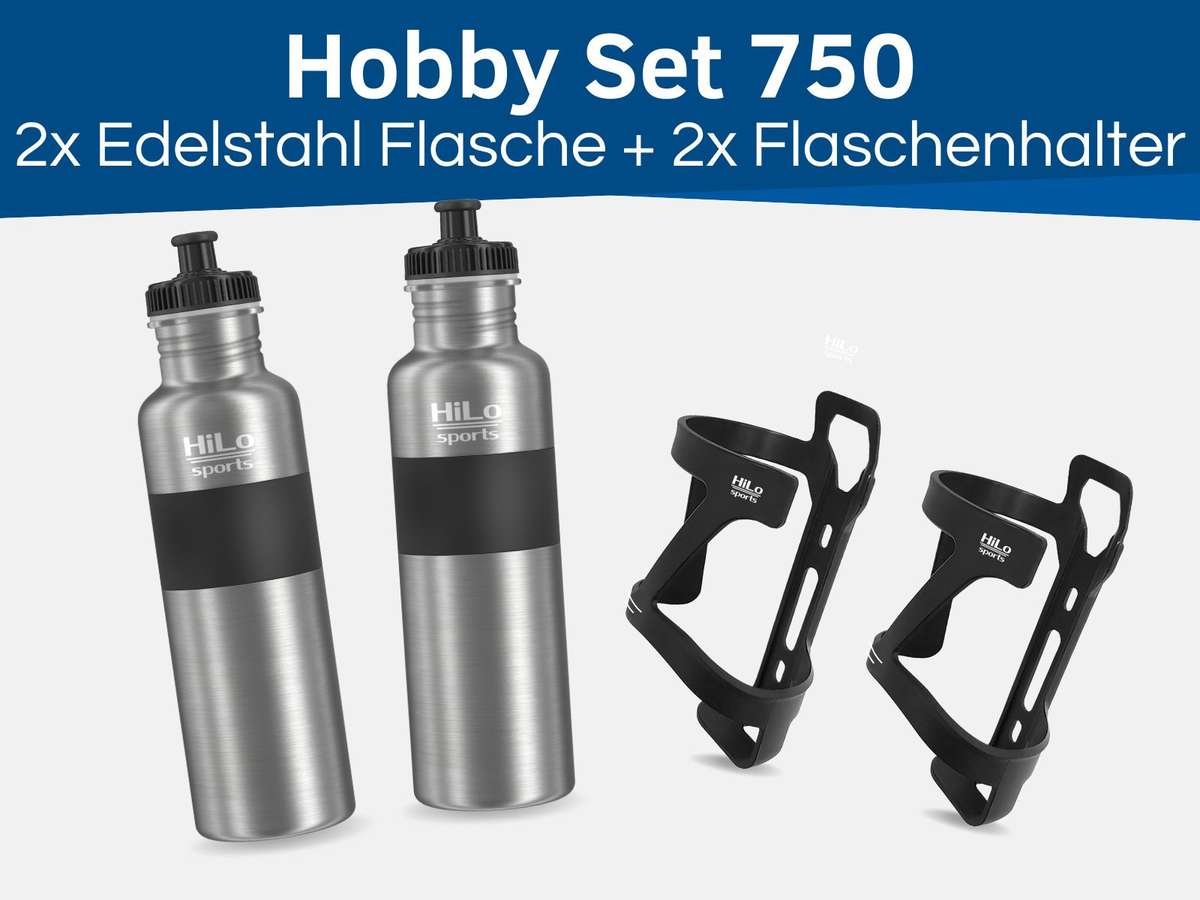 Fahrrad Trinkflaschenhalter mit Edelstahl Flaschen