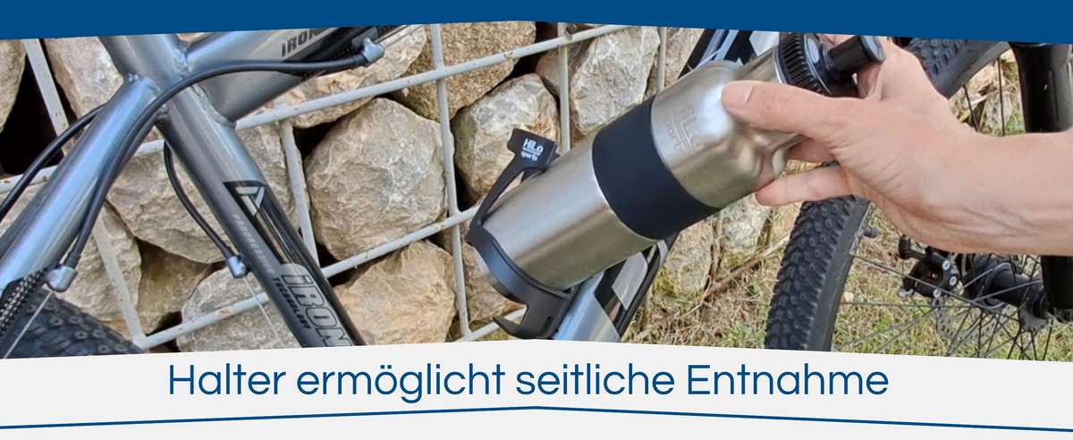 Trinkflasche Fahrrad mit seitlichem Flaschenhalter