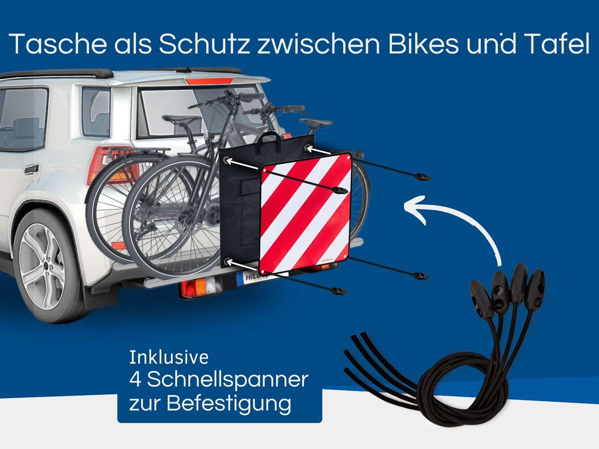 Warnschild für Fahrradträger Warnschild für Fahrradträger