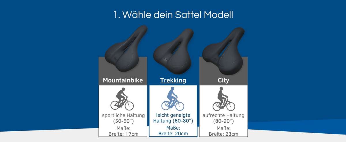 Fahrrad Sättel für MTB; City; und Trekking