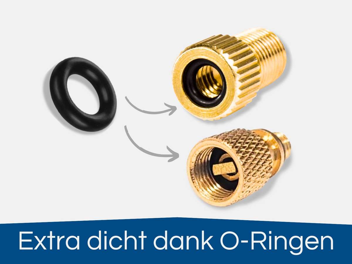 Ventil Adapter für alle Räder.