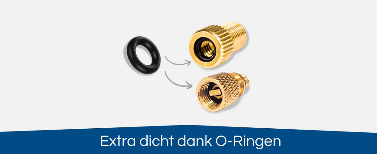Fahrrad Ventiladapter extra dicht