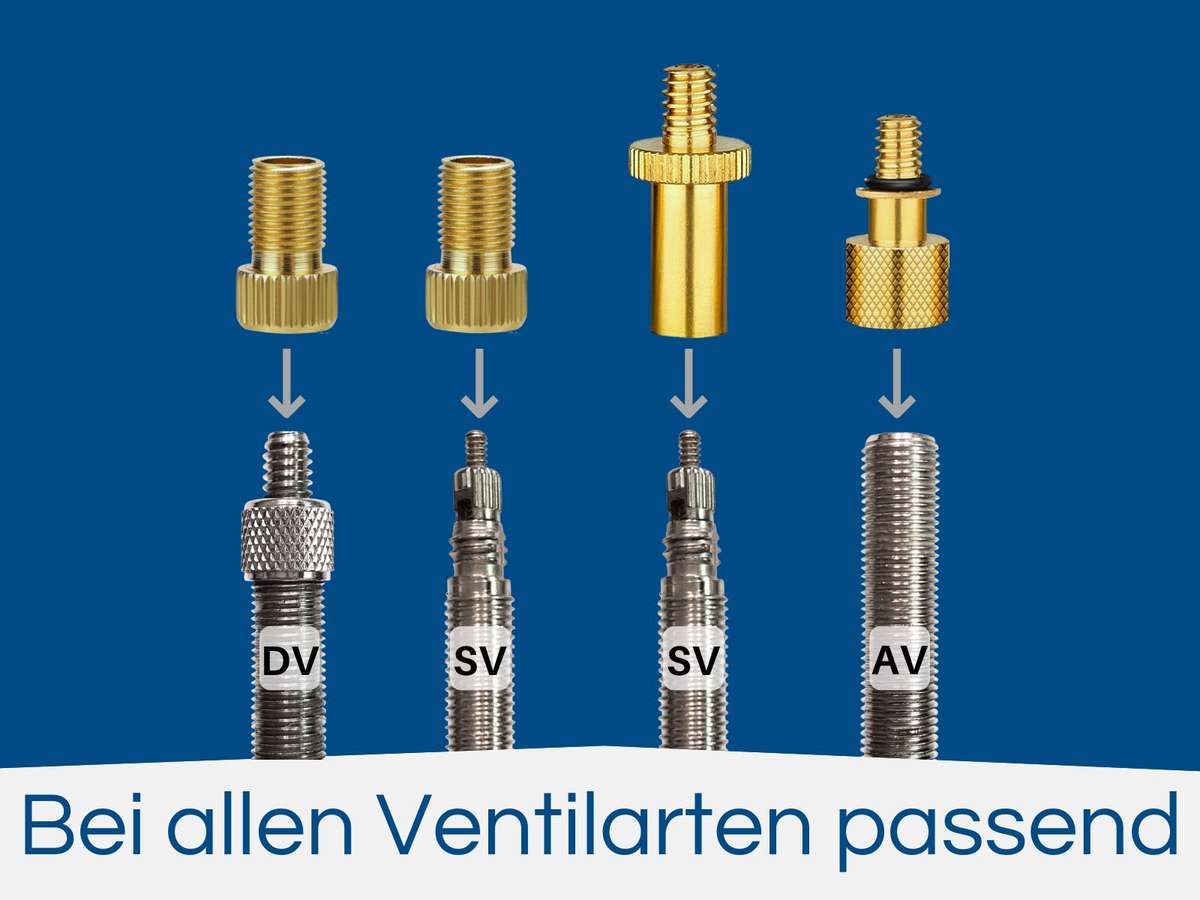 Ventil Adapter für alle Fahrradreifen