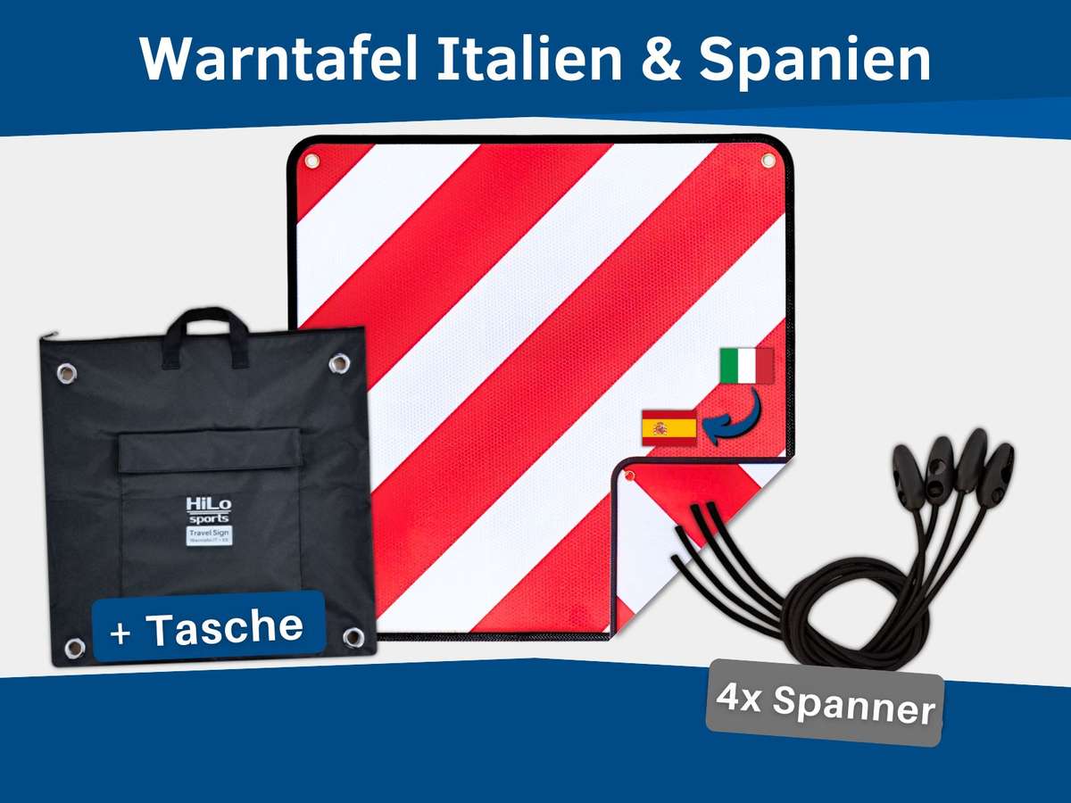 Fahrradträger Warntafel Italien und Spanien Fahrradträger Warntafel Italien und Spanien