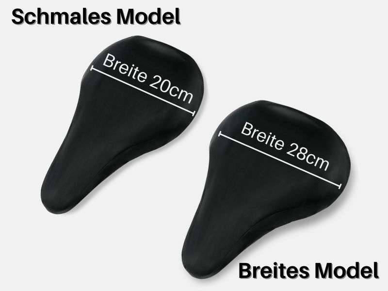 Der Sattelbezug passt auf breite und schmale Fahrradsattel.