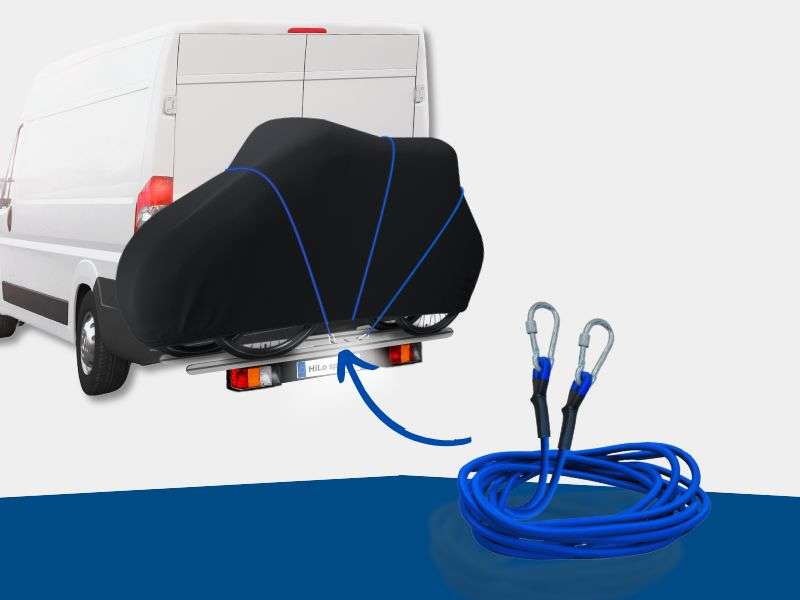 Die Fahrradhüllen für 2 Fahrräder sind wasserdicht. Die Fahrradhüllen für 2 Fahrräder sind wasserdicht.