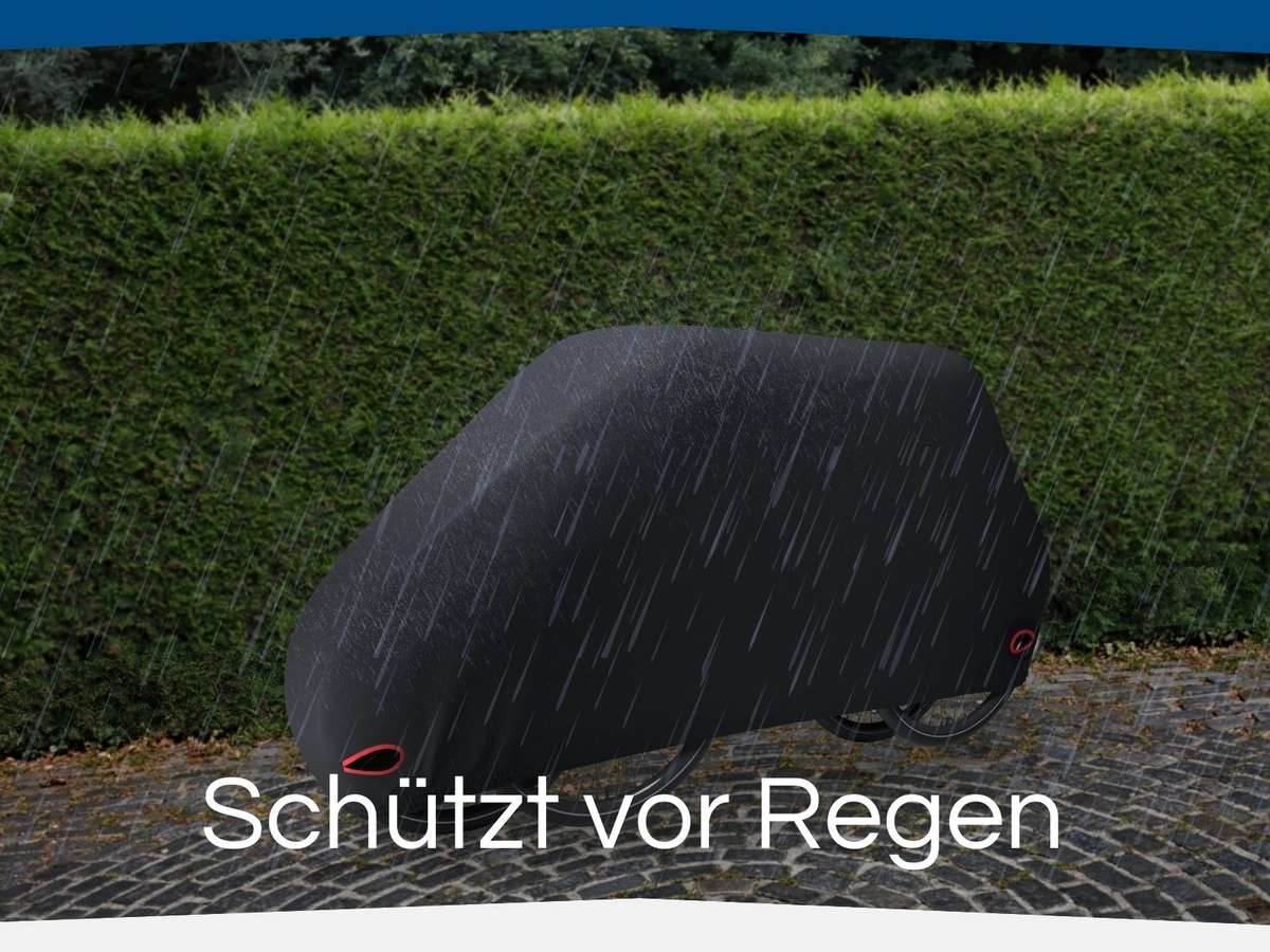 Die Fahrrad Schutzhülle für 2 Fahrräder ist wasserdicht