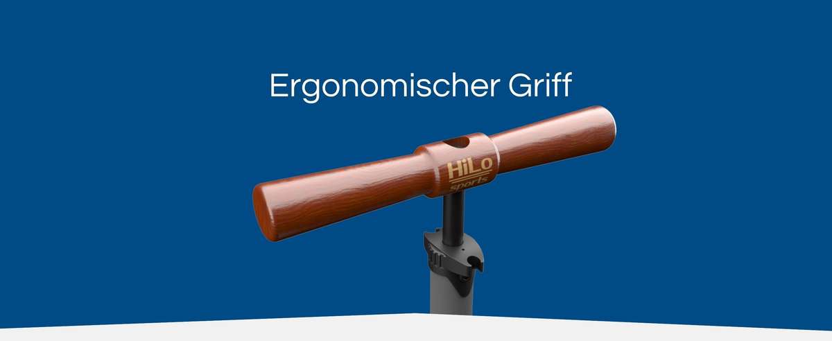 Fahrrad Standluftpumpe mit Holz Griff