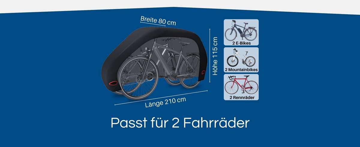 XL Fahrradplane für 2 Fahrrder