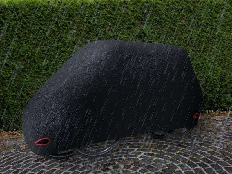 Die Fahrradhüllen für 2 Fahrräder sind wasserdicht.