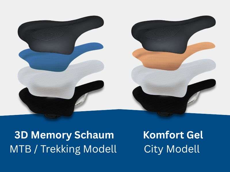 Fahrradsattel mit mehreren Lagen