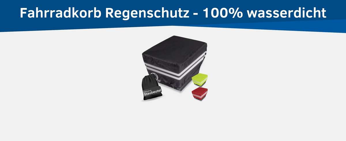 Regenschutz für Fahrradkorb