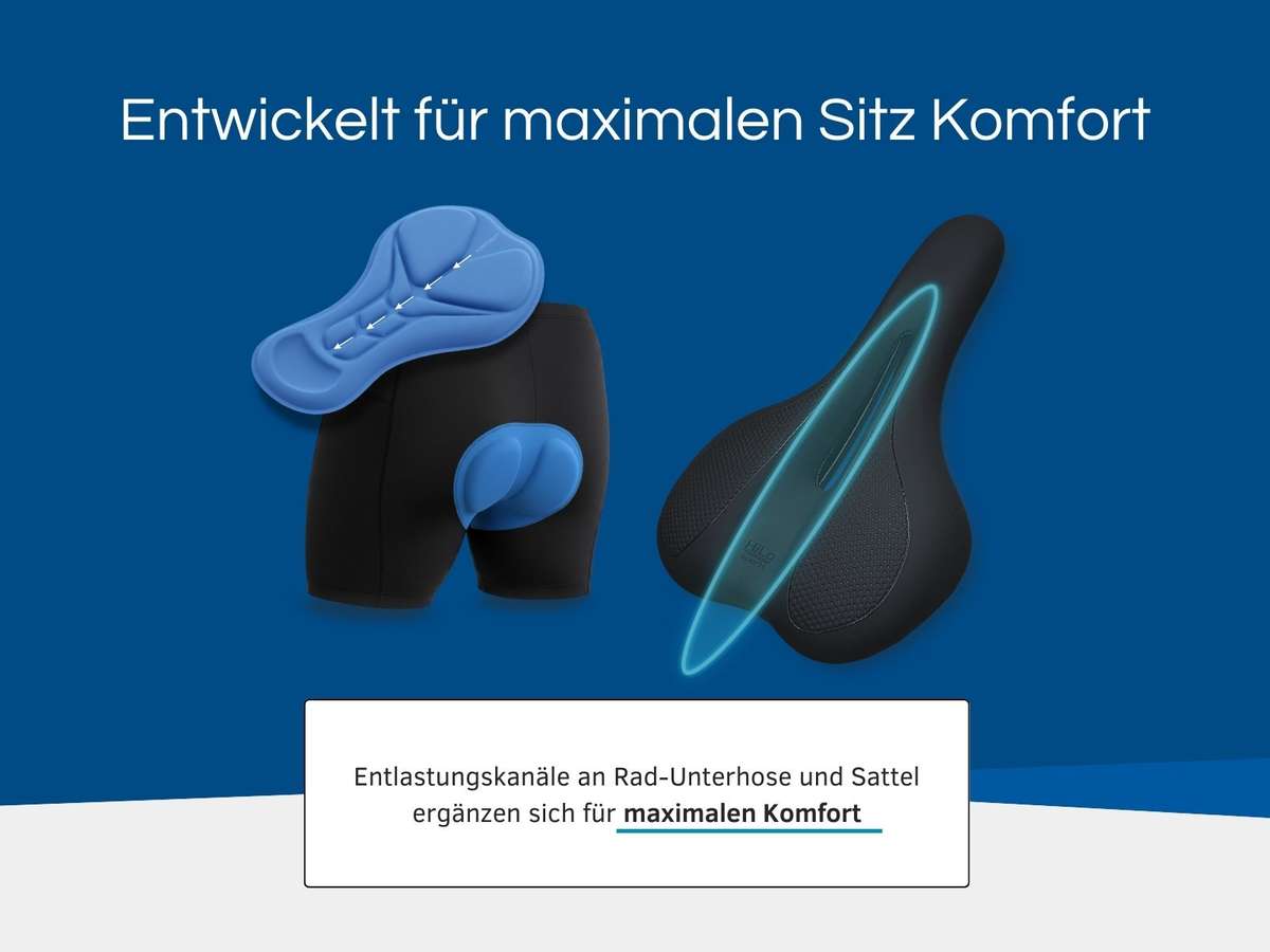 Rad Unterhosen und Sättel