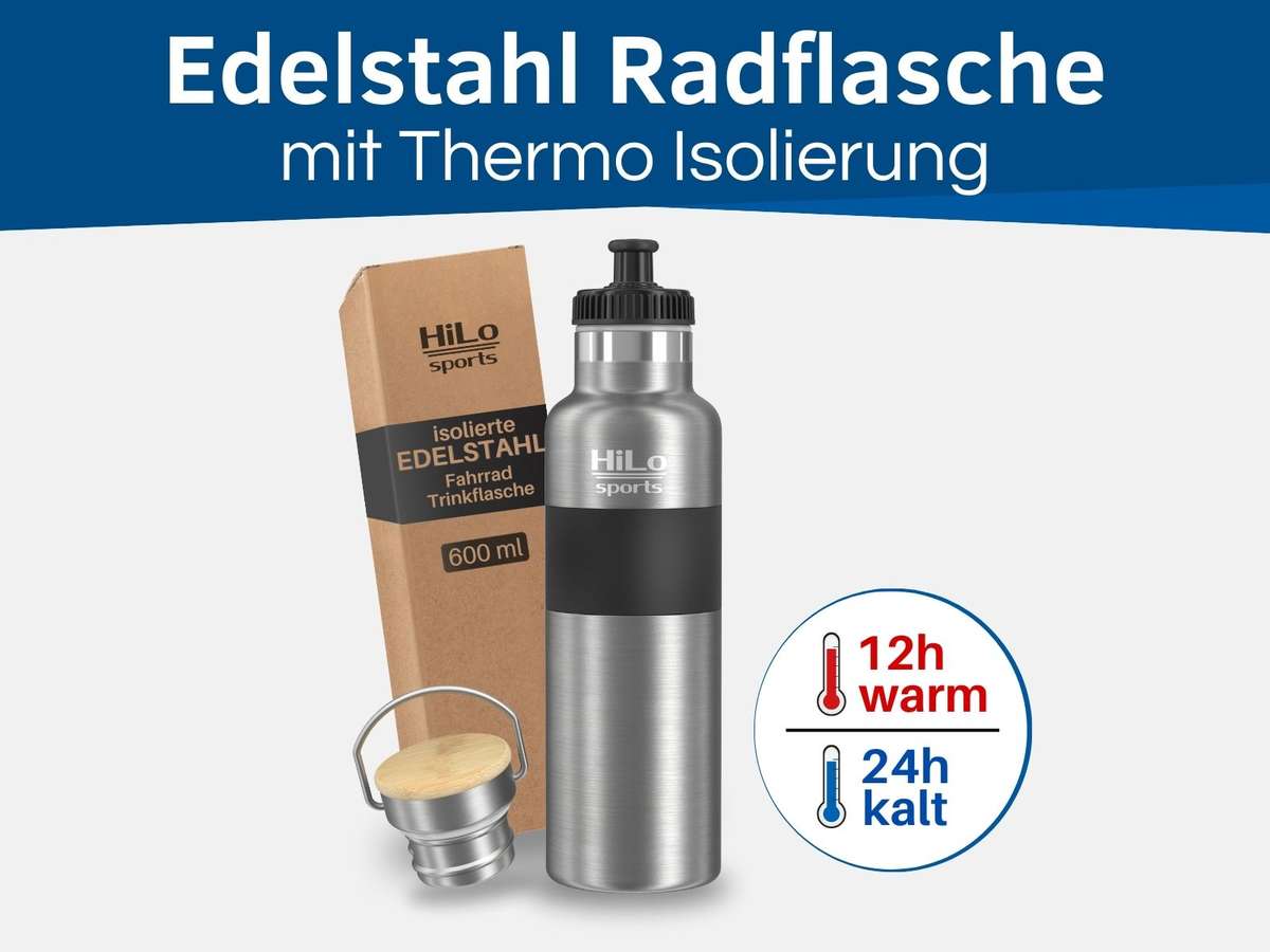 Edelstahl Radflasche mit Isolierung