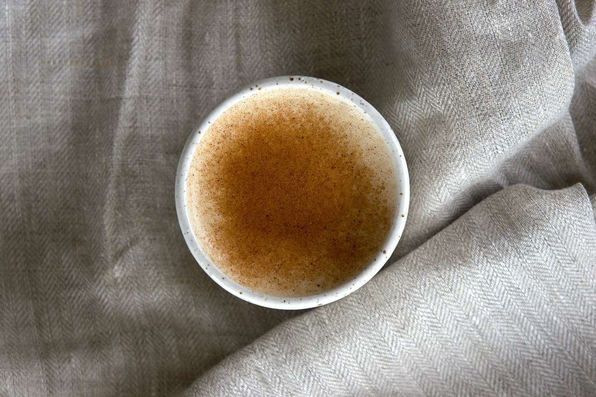 Warm cup of chai latte