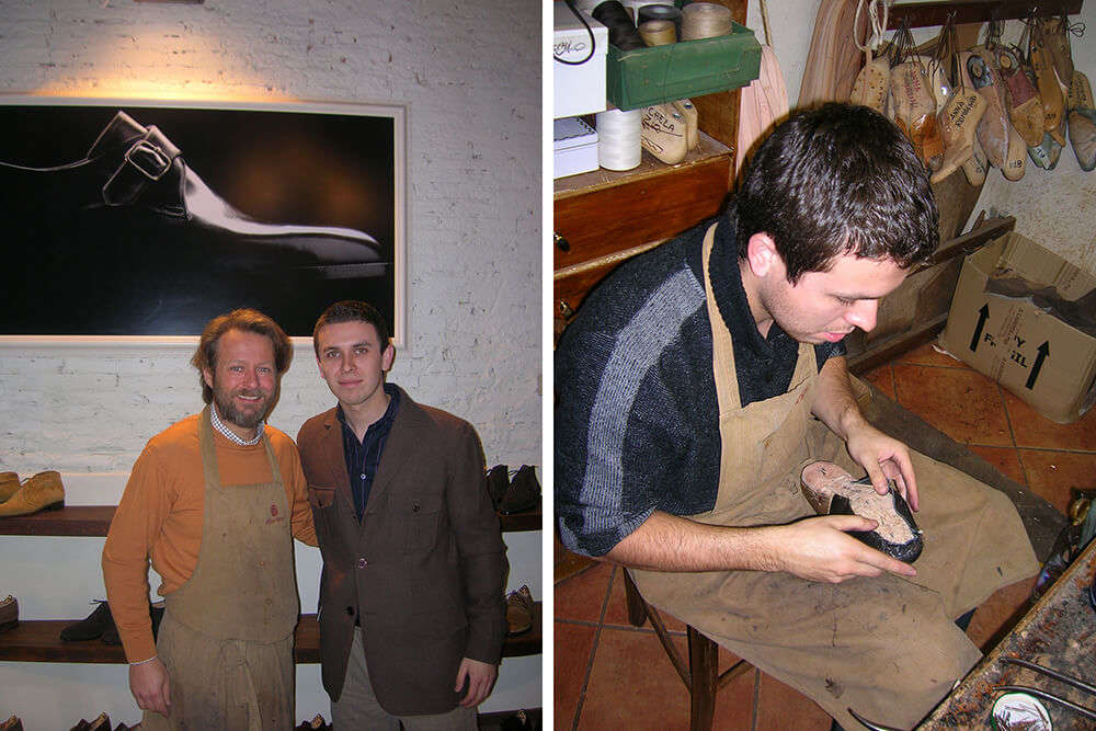 J.FitzPatrick Footwear Founder Justin FitzPatrick with Stefano Bemer J.FitzPatrick Footwear Founder Justin FitzPatrick with Stefano Bemer