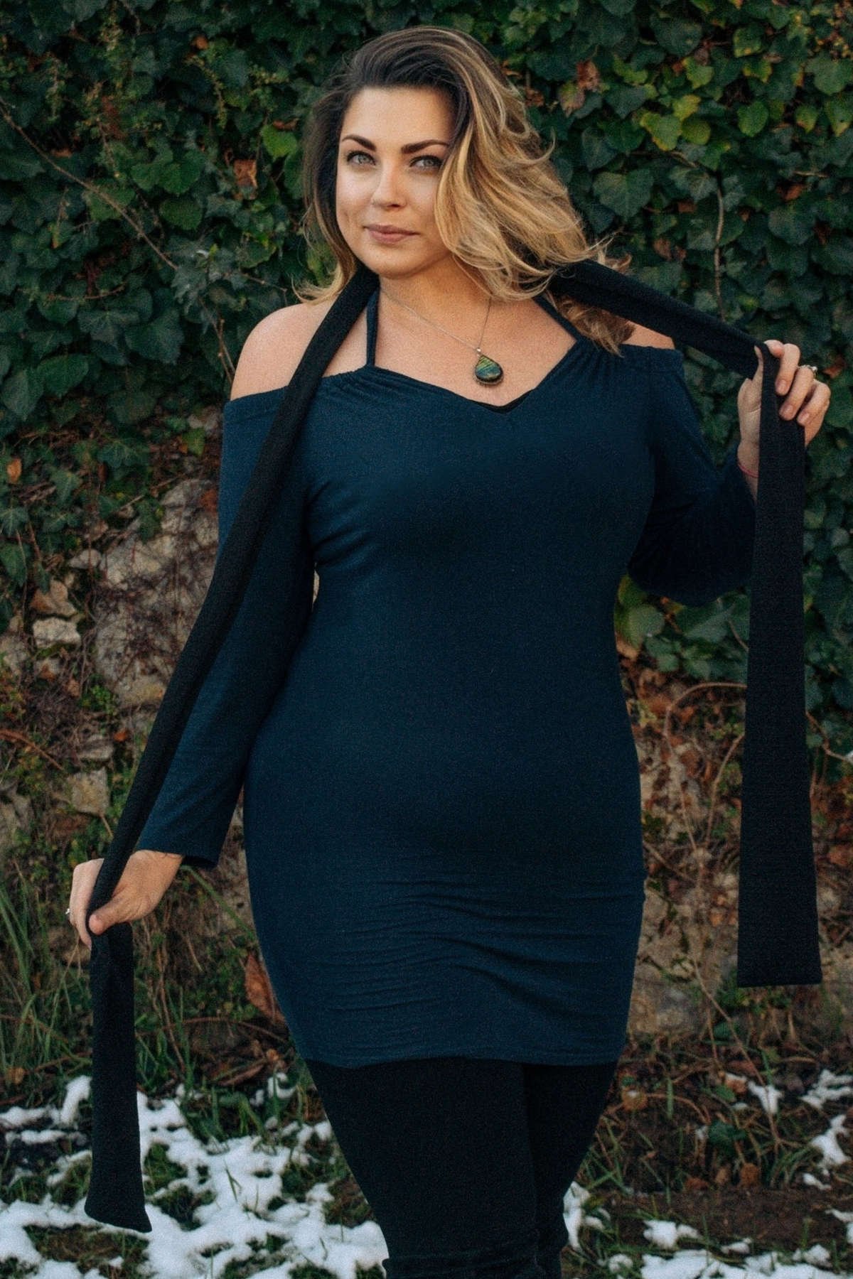 plus size ever more muti-way dress in teal