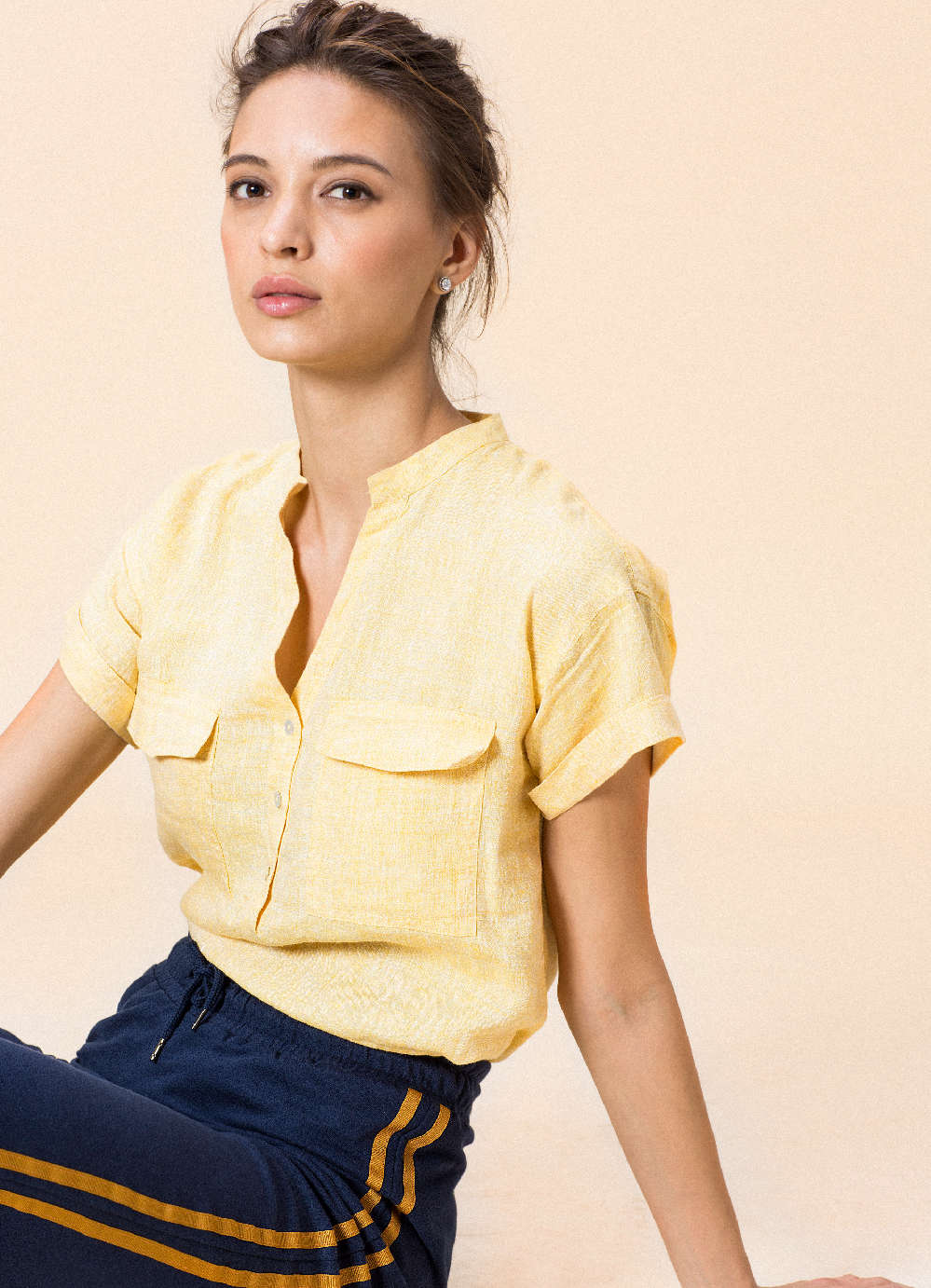 yellow shirt outfit women's