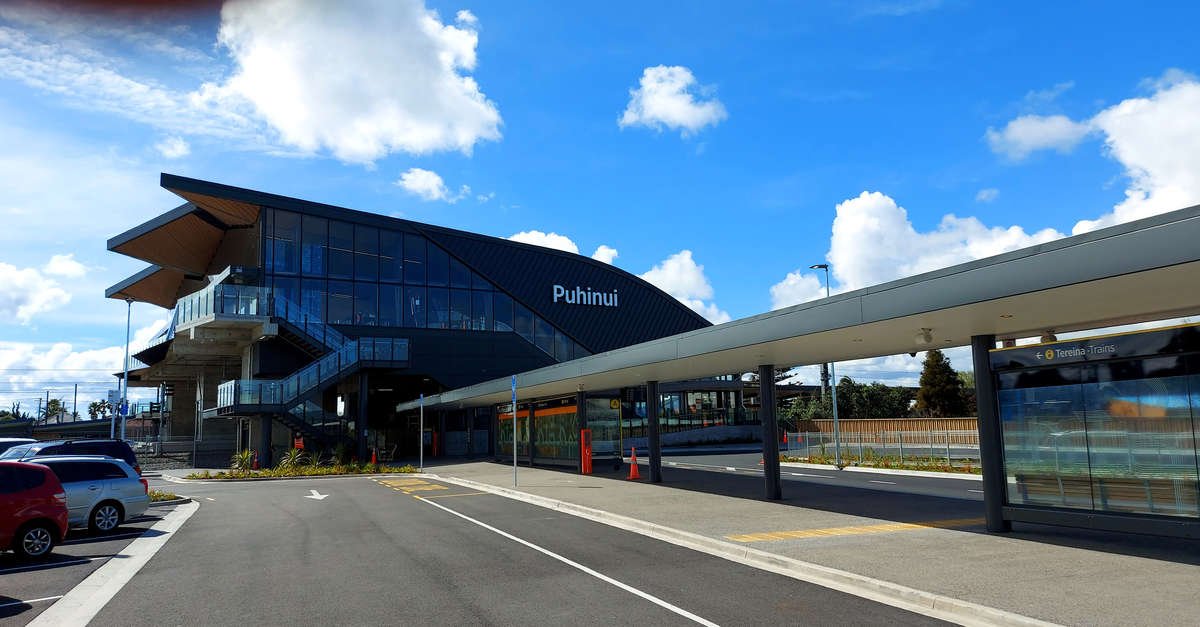 Puhinui Transport Hub as viewed from from the carpark