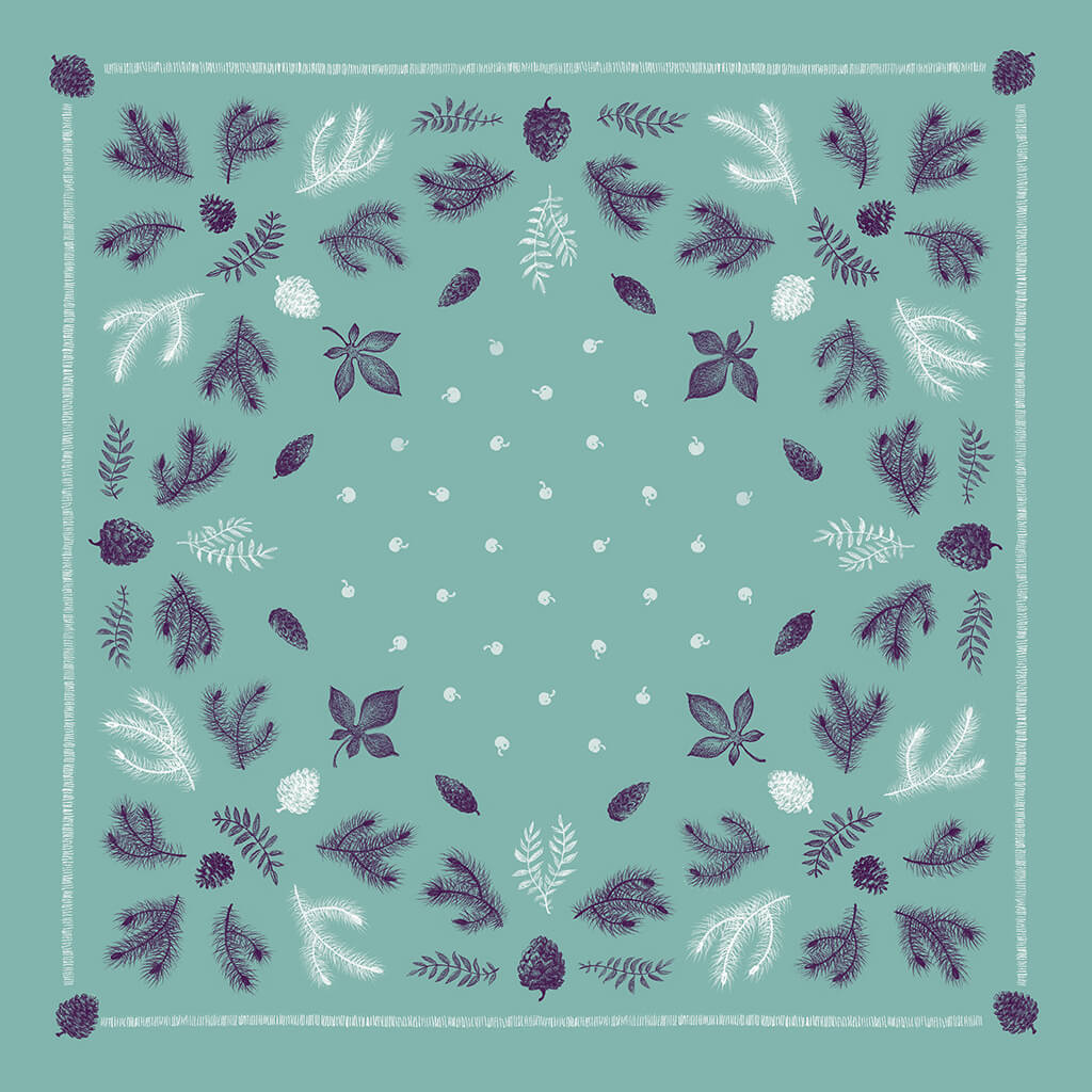 R Culturi Conifer Collection II Pocket Square Original Artwork R Culturi Conifer Collection II Pocket Square Original Artwork