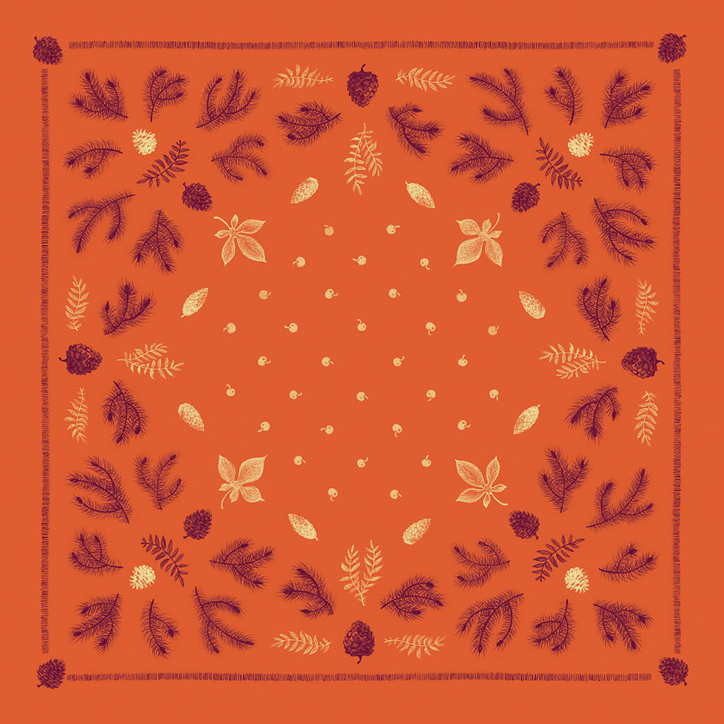 R Culturi Conifer Collection Pocket Square Original Artwork R Culturi Conifer Collection Pocket Square Original Artwork