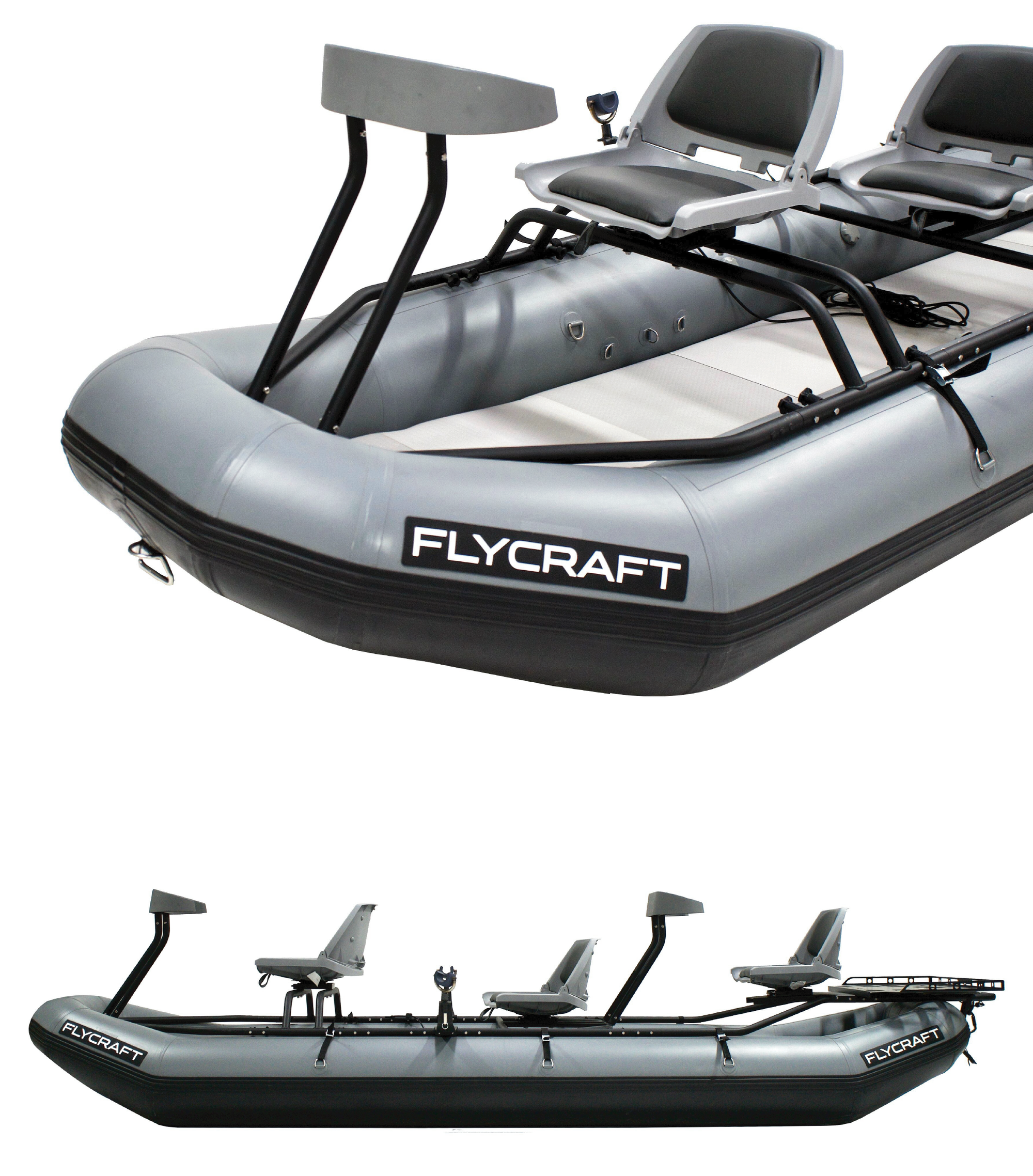 Raft Frame Anchor System with Rear Seat and Solid Rear Floor - Mad