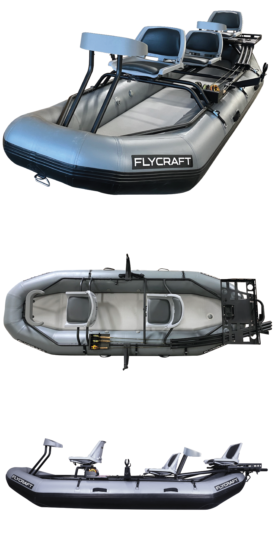 Flycraft's Inflatable Fishing Boat: Guide Fish Package (3-Man
