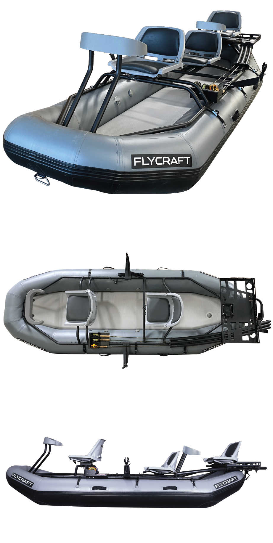 The Flycraft Stealth Inflatable Fishing Boat Features 