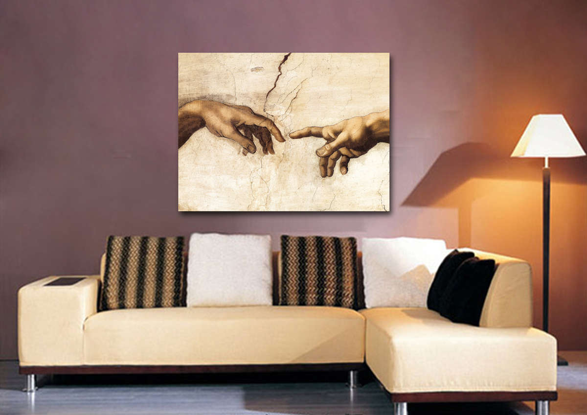 Michelangelo S Creation Of Adam Canvas Wall Art