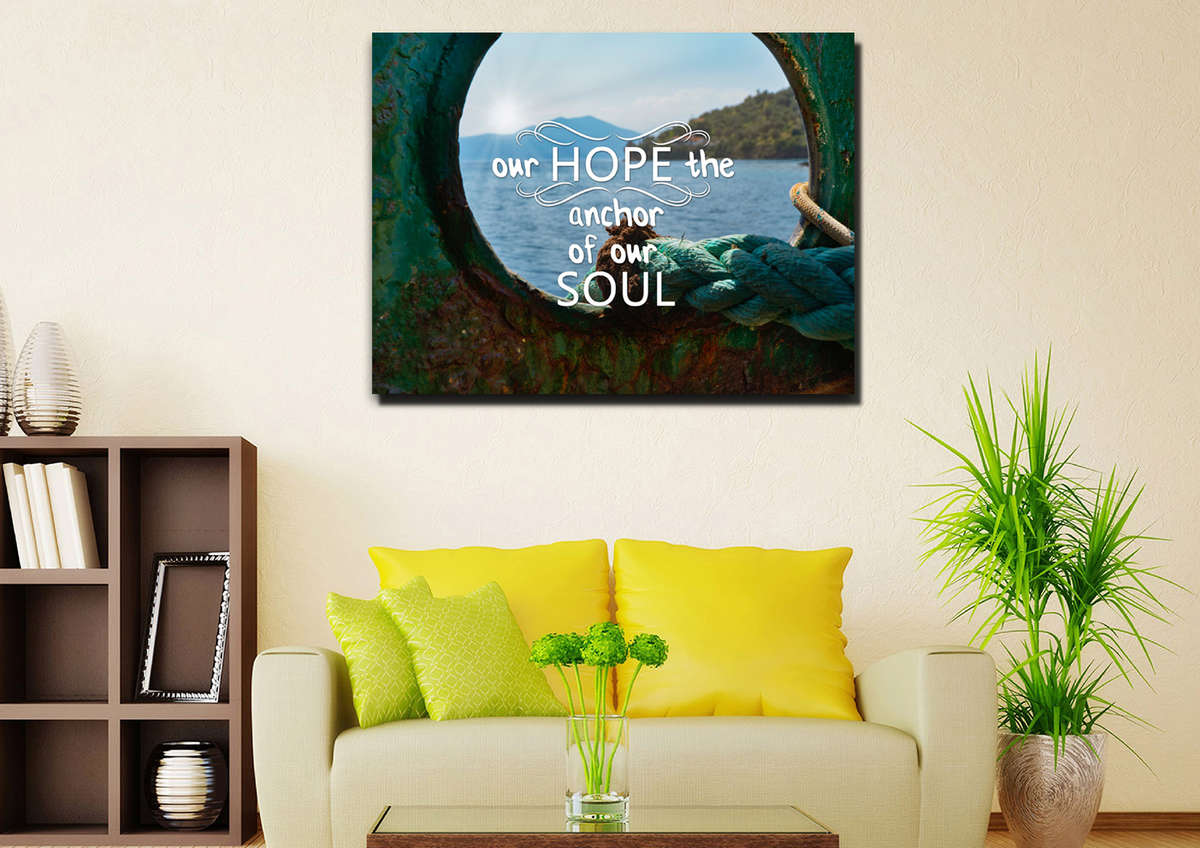 Our Hope The Anchor Of Our Soul Canvas Wall Art Print Christian