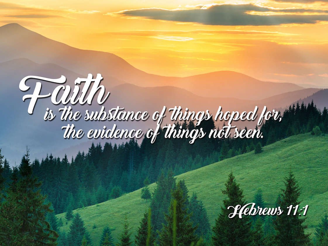 Hebrews 11:1 KJV Faith is the Substance of Things Bible Verse Wall Art