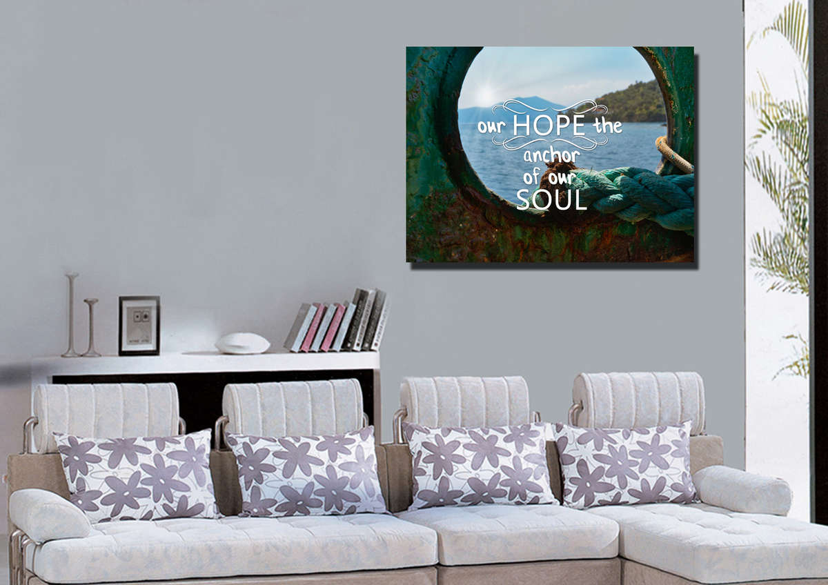 Our Hope The Anchor Of Our Soul Canvas Wall Art Print Christian