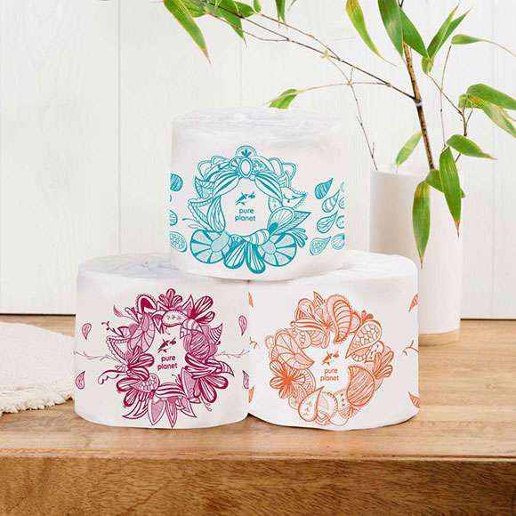Pure Planet Tree-Free Toilet Tissue Rolls Pure Planet Tree-Free Toilet Tissue Rolls