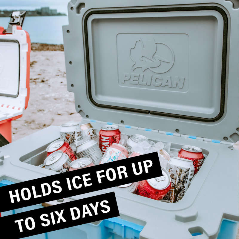 The 30QT Pelican Elite Cooler is perfect for a two person trip.